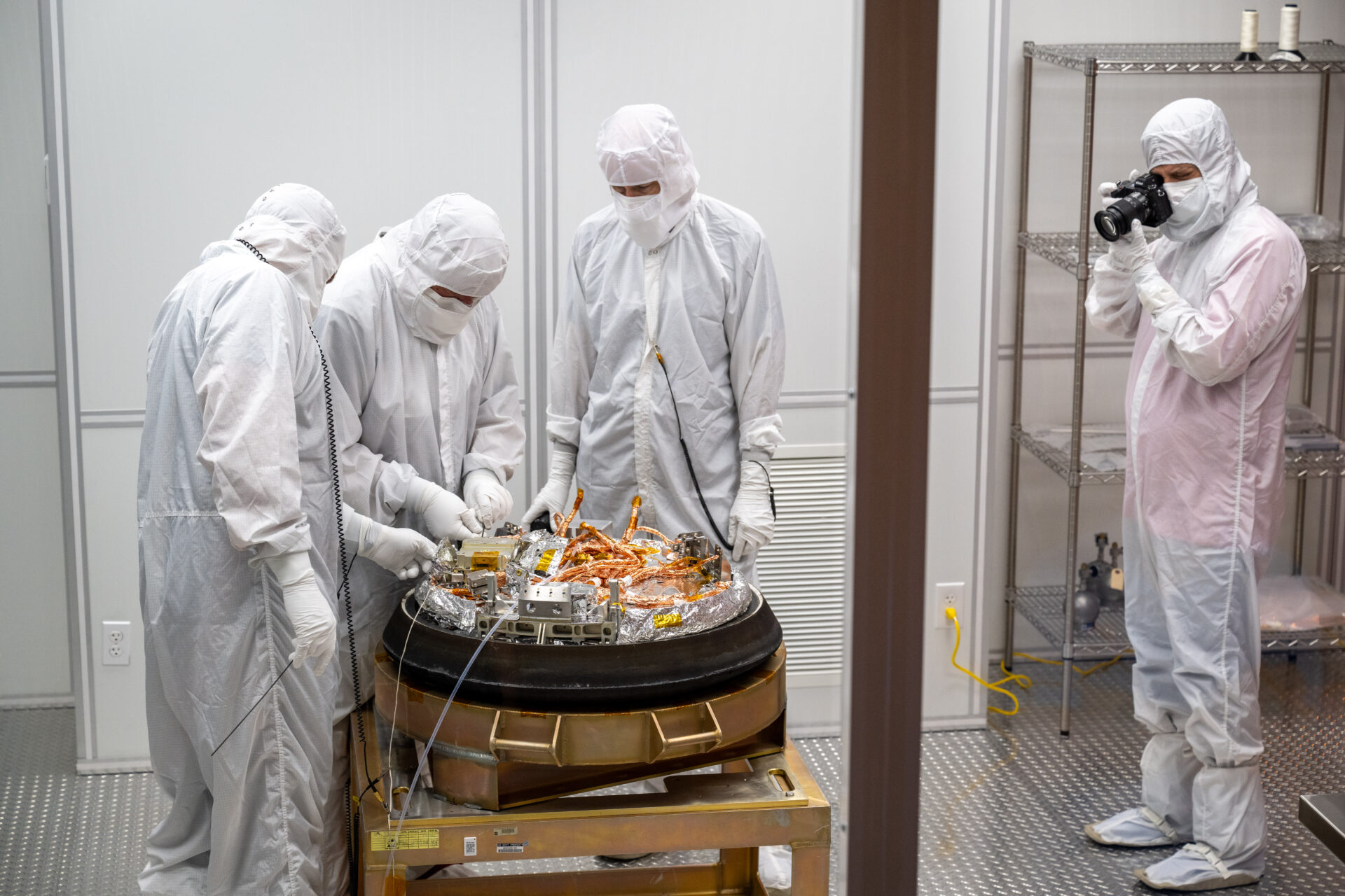 Curation teams process the sample return capsule from NASA’s OSIRIS-REx mission.